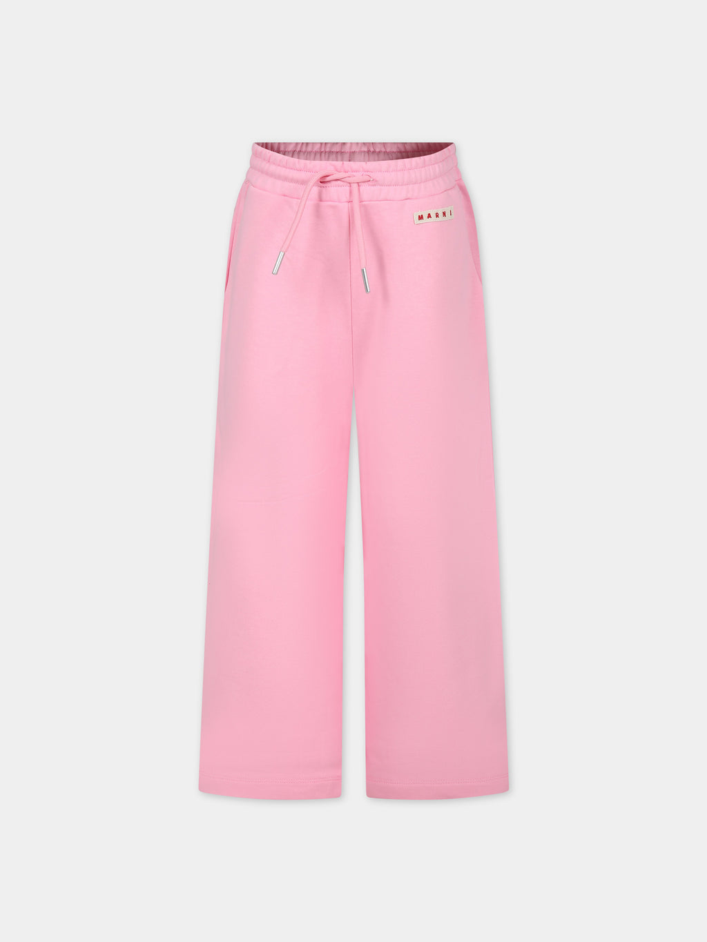 Pantaloni rosa per bambina con logo